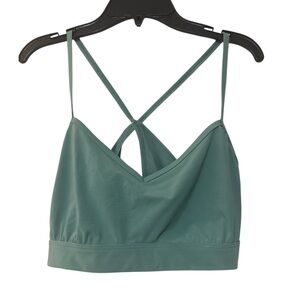 All in Motion Green Cross-Back Racerback Strappy Sports Bra Intimates - Size M